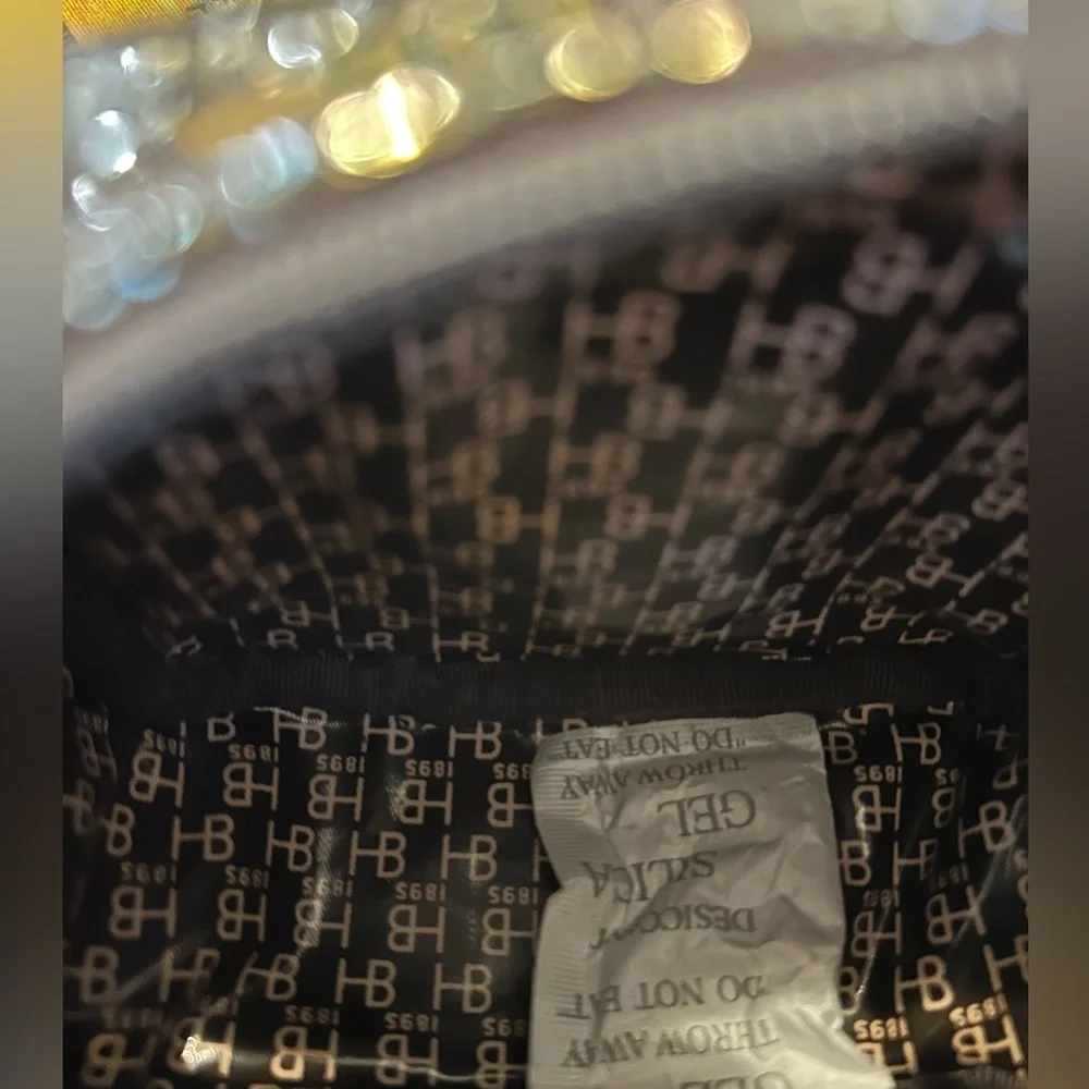 NWT HENRI BENDEL Metallic Glitter Goddess Cosmetic Makeup Bag Clutch